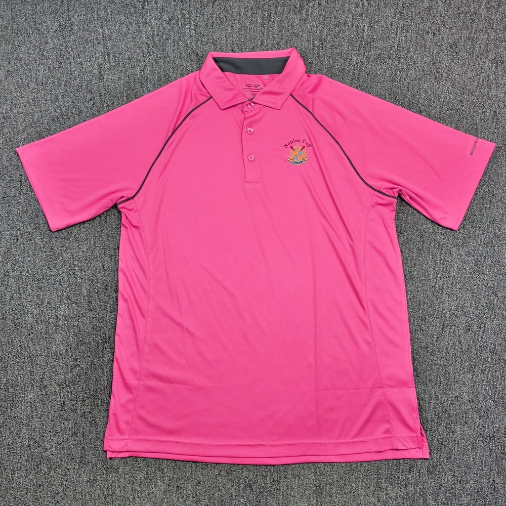 Snake Eyes Golfcore Naples Cup Polo Shirt Large Pink Activewear Sporty Golf Top